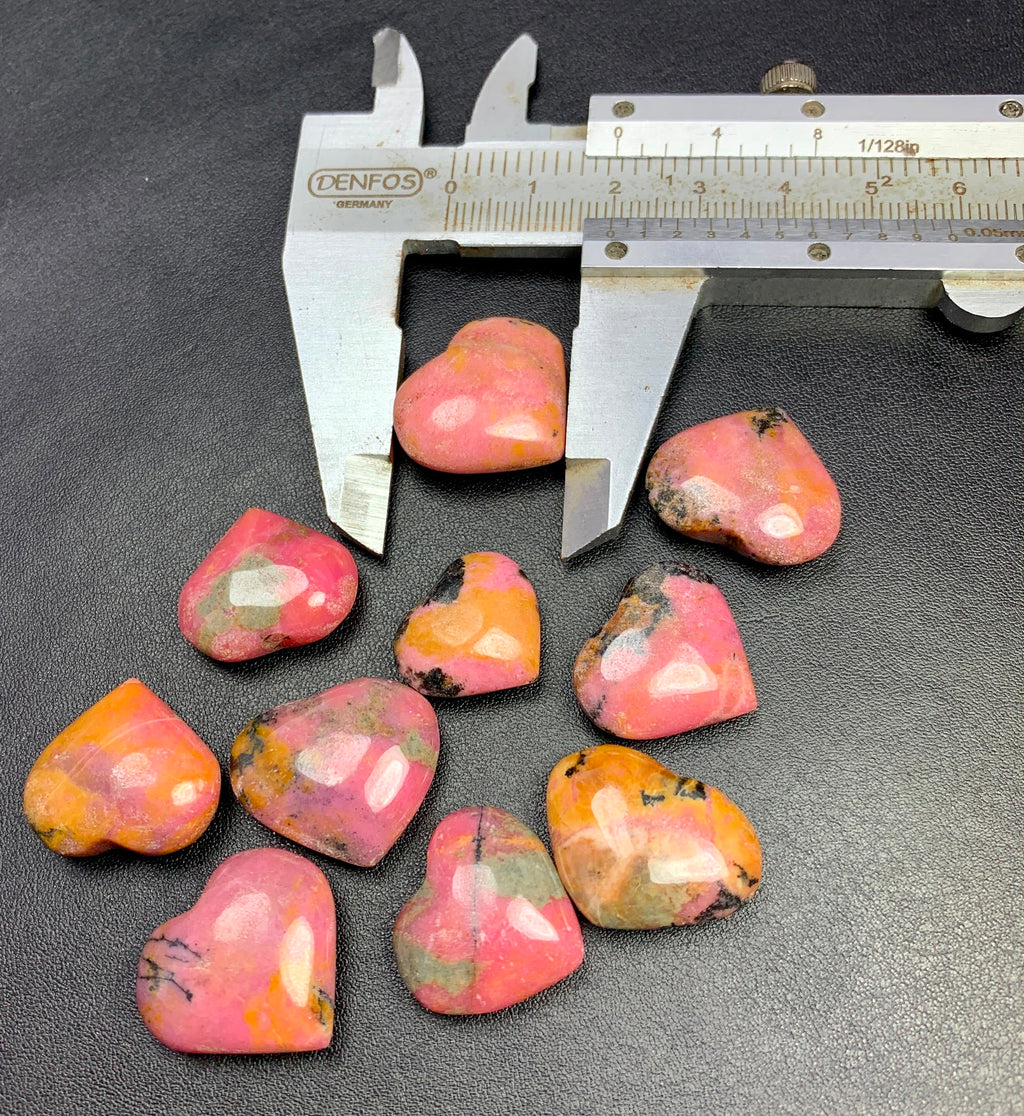 Rhodonite hearts