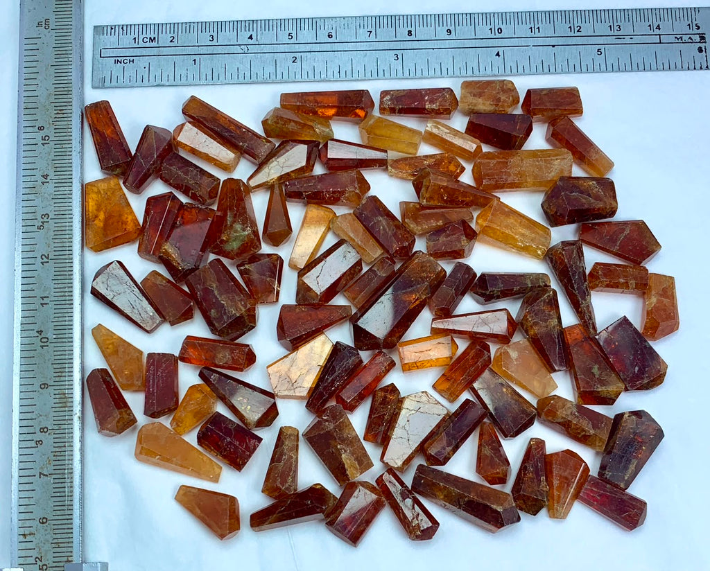 Beautiful quality of spessertine garnet crystals