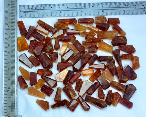 Beautiful quality of spessertine garnet crystals
