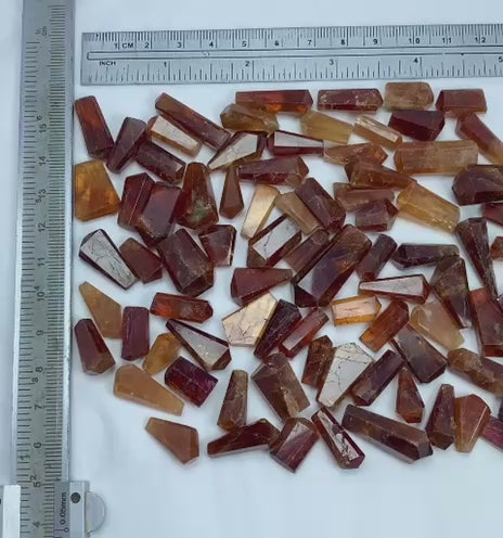 Beautiful quality of spessertine garnet crystals
