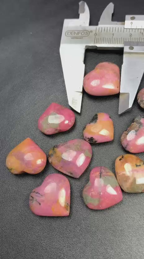 Rhodonite hearts