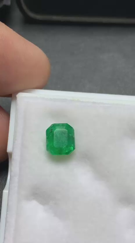 Faceted emerald from swat