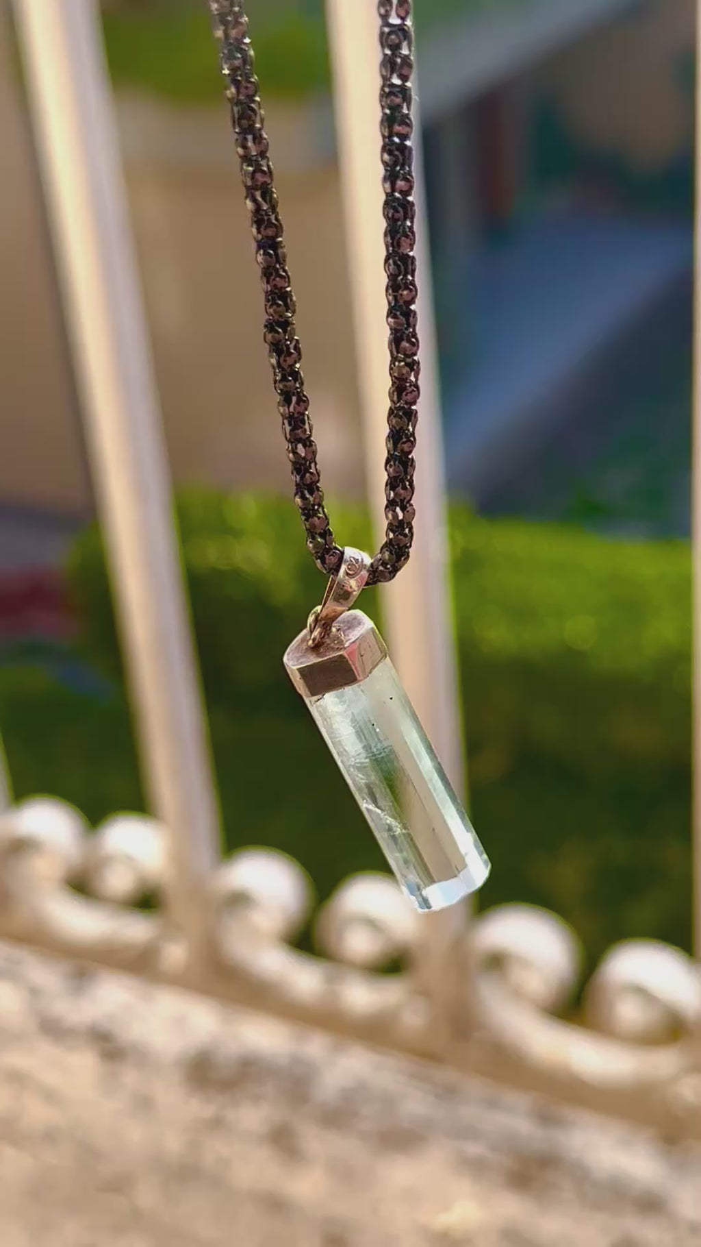 Aquamarine pendant from shigar mine northern areas of Pakistan